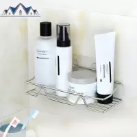 不锈钢免打孔粘贴壁挂式架子浴室卫生间厨房调味品收纳置物架 三维工匠