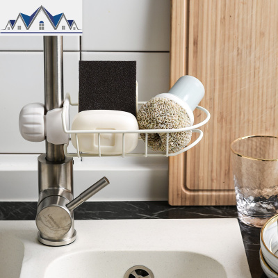 水龙头厨房用品免打孔水沥水架家用抹布水池海绵收纳 三维工匠收纳层架