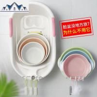 免打孔脸盆架卫生间置物架澡盆洗菜盆脸盆挂钩厨房浴室壁挂收纳架 三维工匠