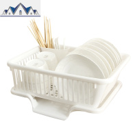厨房沥水碗架家用水收纳置物架筷子碗盘餐具滤水托盘塑料晾碗架 三维工匠