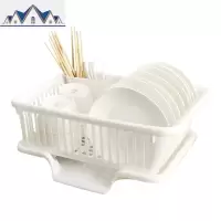 厨房沥水碗架家用水收纳置物架筷子碗盘餐具滤水托盘塑料晾碗架 三维工匠