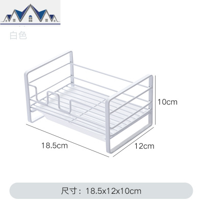 厨房海绵沥水收纳架铁艺台面水池水置物架洗碗布抹布架收纳 三维工匠