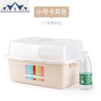 加厚装碗筷收纳盒放碗沥水架厨房收纳箱带盖家用置物架塑料碗柜子 三维工匠