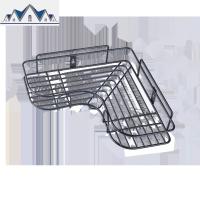 免打孔墙角置物架厨房卧室壁挂铁艺收纳架浴室镂空沥水储物架子 三维工匠