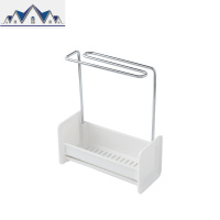 厨房抹布收纳挂沥水架台面毛巾架免打孔水洗碗海绵水龙头置物架 三维工匠