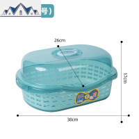 厨房碗筷收纳盒带盖沥水架放碗置物架家用密封碗碟收纳箱塑料碗柜 三维工匠