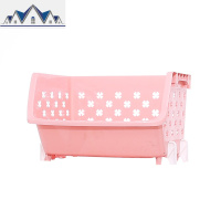 可叠加收纳筐塑料玩具收纳篮 厨房零食蔬菜筐子浴室置物架 三维工匠