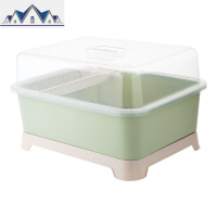 带盖放碗架装筷笼橱具收纳箱厨房盘子收纳储物盒沥水置物架 三维工匠