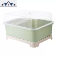 带盖放碗架装筷笼橱具收纳箱厨房盘子收纳储物盒沥水置物架 三维工匠