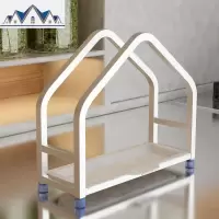 黑色厨房不锈钢砧板架一体免组装落地置物架厚砧板大菜板架可挂墙 三维工匠