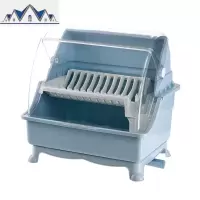 家用多功能厨房碗筷收纳盒放碗碟盘子餐具沥水置物架带盖双层碗柜 三维工匠
