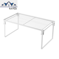 优思居 铁艺厨房分层置物架 可叠加橱柜沥水碗碟架调料收纳架子 三维工匠