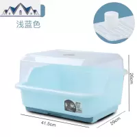厨房家用带盖碗盆碗碟置物架塑料碗柜装碗筷收纳盒放碗箱沥水碗架 三维工匠