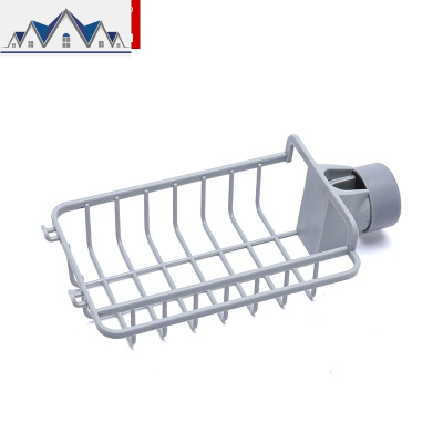 厨房用品水沥水架多功能家用下水池抹布架收纳挂篮水龙头置物架 三维工匠