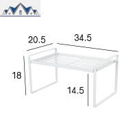 厨房柜子分层架置物架桌面碗碟收纳橱柜内隔层分隔板碗架放锅架子 三维工匠