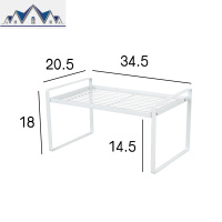 厨房柜子分层置物架桌面盘子架收纳橱柜内隔层分隔板单层双层锅架 三维工匠