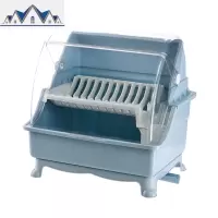 厨房碗筷收纳盒放碗碟盘餐具沥水带盖迷你碗柜架家用多功能置物架 三维工匠