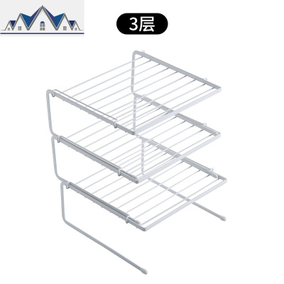 厨房置物架台面分层收纳架调料架铁艺橱柜浴室用品沥水碗筷碟架子 三维工匠