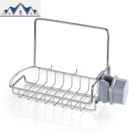 厨房置物架收纳不锈钢水龙头用品家用大全水沥水挂篮抹布架 三维工匠