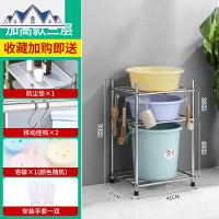 厨房置物架落地四角架多层不锈钢家用收纳杂物储物架放锅架用品 三维工匠