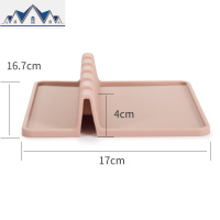 厨房锅铲架家用汤勺筷子锅铲垫托餐具收纳多功能硅胶置物架锅盖架 三维工匠