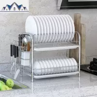 碗架厨房置物架碗碟收纳沥水架放碗盘家用两层橱柜沥水架碗筷收纳 三维工匠