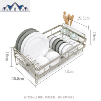 碗架沥水架单层碗碟架台面沥碗架放碗盘子架筷子笼家用厨房置物架 三维工匠