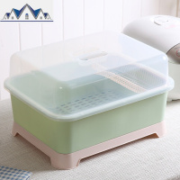 碗架沥水架厨房家用装碗筷放盘子收纳盒带盖收纳箱置物架塑料碗柜 三维工匠