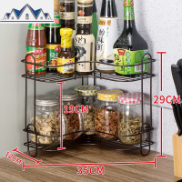厨房用品三角置物架家用落地转角调料收纳架多层浴室储物架省空间 三维工匠