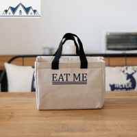 日式手提便当包饭盒袋 防水铝膜手拎包带饭零食包有拉链外袋 三维工匠收纳包