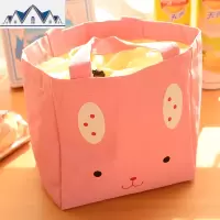 防水手提帆布饭盒袋子保温便当包袋加厚带饭装午餐男女小拎包大号 三维工匠收纳包