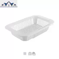 可伸缩水沥水篮家用放碗碟蔬菜水果塑料收纳架子厨房置物架 三维工匠