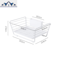 日式碗碟沥水架盘子收纳架晾放碗架厨房餐具置物架储物架 三维工匠