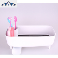 日式沥水架大号塑料厨房 碗碟沥水置物架厨房角架碗架 三维工匠