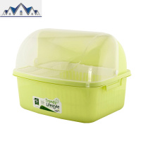 厨房大号塑料带盖放碗架装碗盘收纳箱碗盆沥水架碗柜收纳盒置物架 三维工匠