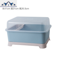 厨房碗筷收纳盒放碗沥水带盖碗柜晾碗架餐具家用多功能碗碟置物架 三维工匠
