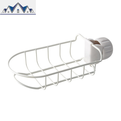 厨房用品免打孔不锈钢水龙头置物架收纳架沥水篮水洗碗水池架子 三维工匠