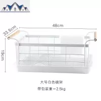日式铁艺碗架沥水架厨房置物架餐具沥水架收纳盘沥晾洗滤放碗筷盒 三维工匠