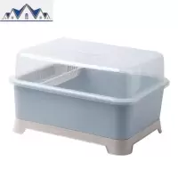 厨房碗柜置物架带盖碗碟架沥水碗架装碗筷收纳箱放碗架塑料收纳盒 三维工匠