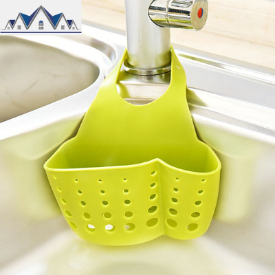 厨房水塑料沥水篮洗手池收纳挂袋放洗碗布钢丝球收纳架置物架小 三维工匠