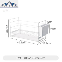 创意沥水架铁艺双层晾放碗筷碗碟碗盘置物架厨房收纳储物架子碗柜 三维工匠