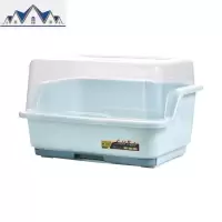 装碗筷收纳盒放碗箱沥水碗架厨房家用带盖碗盆碗碟置物架塑料碗柜 三维工匠