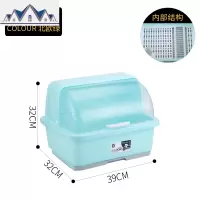 放碗柜塑料厨房碗架沥水架家用装碗箱碗筷餐具碟收纳盒带盖置物架 三维工匠