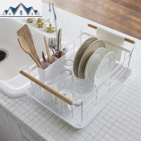 日式铁艺碗架筷子沥水架厨房餐具置物架收纳盘子沥晾洗滤放碗筷盒 三维工匠