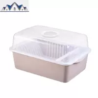 厨房带盖碗碟架家用沥水架双层放碗架装碗筷餐具收纳盒碗柜置物架 三维工匠