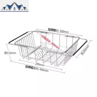 厨房不锈钢沥水置物架水池收纳洗菜盆水沥水碗碟盘子蔬菜框碗架 三维工匠