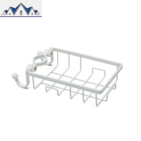 可调节创意铁艺沥水免打孔水收纳架浴室卫浴水龙头厨房置物架 三维工匠