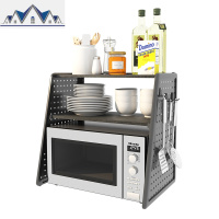 厨房台面置物架调料调味品收纳家用三层多功能微波炉架子碗碟 三维工匠