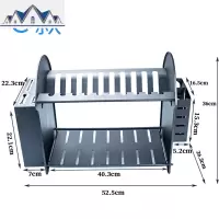 太空铝碗架沥水凉碗碟架厨房双层收纳架接水盘多功能家用砧板挂钩 三维工匠