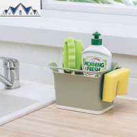 厨房创意沥水收纳盒水清洁球百洁布架篮卫生间浴室置物架 三维工匠
